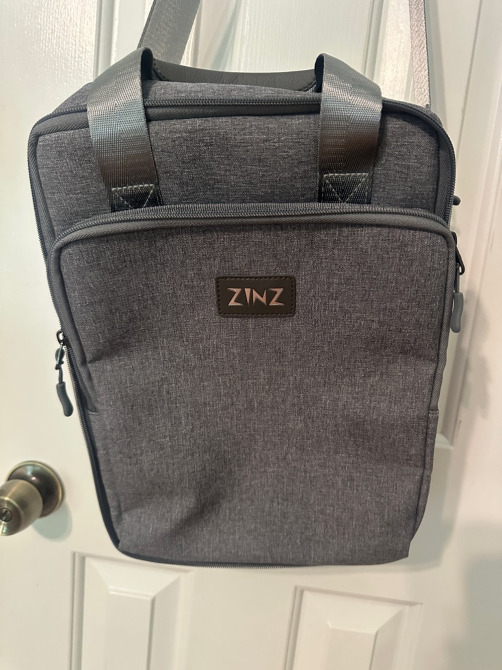 Zinz Grey Laptop Sling Bag with Front Pocket Never Used